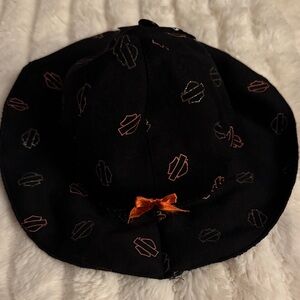 Harley Davidson infant Black Bucket Hat with Orange Accent
